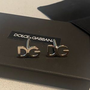 DOLCE AND GABANA MENS CUFF LINKS SILVER